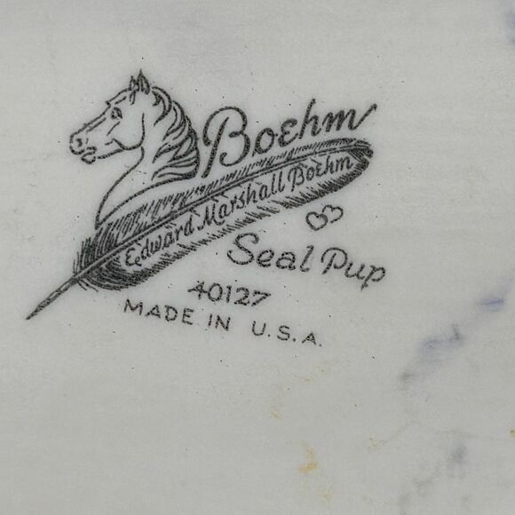 Edward Boehm Porcelain White Seal Pup On Iceberg #40127 Figurine USA - Picture 6 of 6